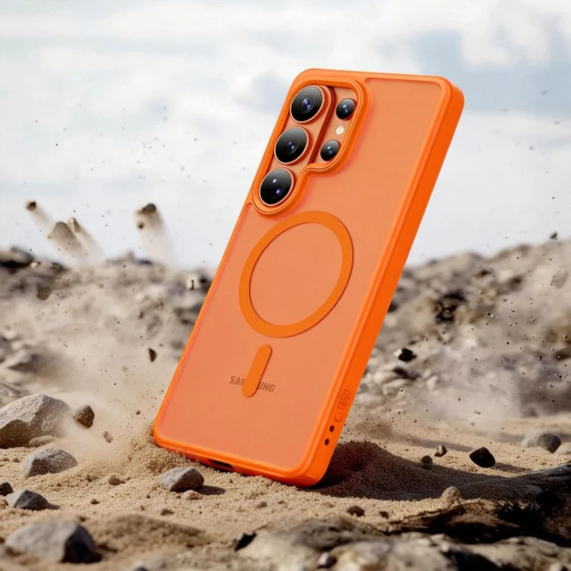 Чохол Tech-Protect MagMat для Samsung Galaxy S26 Ultra Matte Orange with MagSafe (5906302390762)