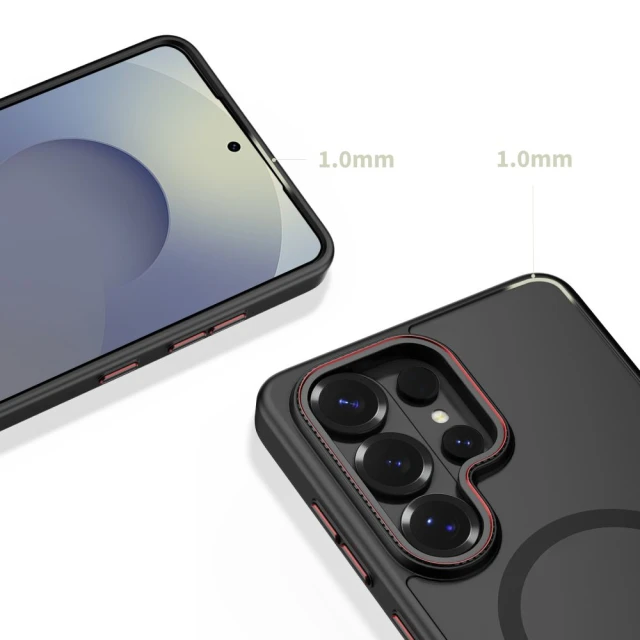 Чохол Tech-Protect MagCam для Samsung Galaxy S26 Ultra Matte Black/Red with MagSafe (5906302390823)