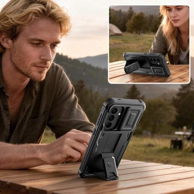 Чехол Tech-Protect Kevlar Cam Plus для Samsung Galaxy A57 5G Black (2 pack) (5906302390915)