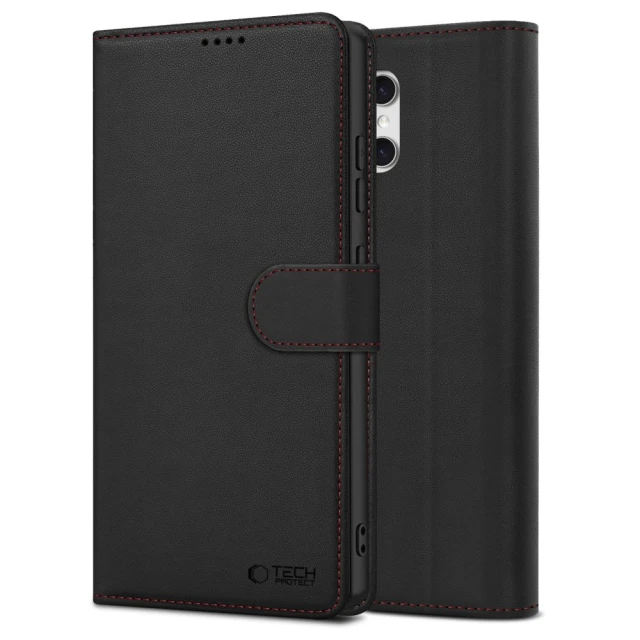 Чохол Tech-Protect Wallet для Samsung Galaxy A57 5G Black/Red (5906302392186)