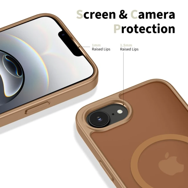 Чохол Tech-Protect Basicmag для iPhone 16e / 17e Matte Brown with MagSafe (5906302392629)