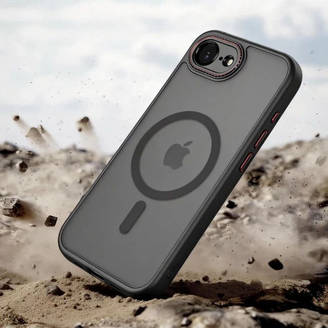 Чохол Tech-Protect MagCam для iPhone 16e / 17e Black/Red with MagSafe (5906302392667)