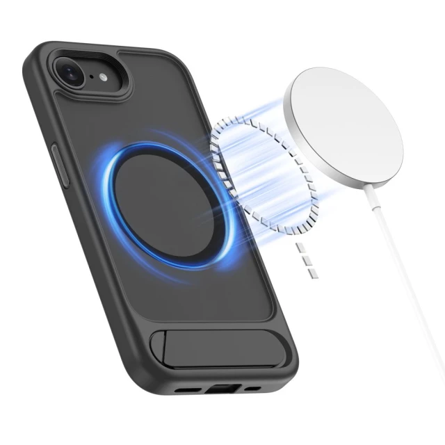 Чехол Tech-Protect MagRack для iPhone 16e / 17e Matte Black with MagSafe (5906302392674)