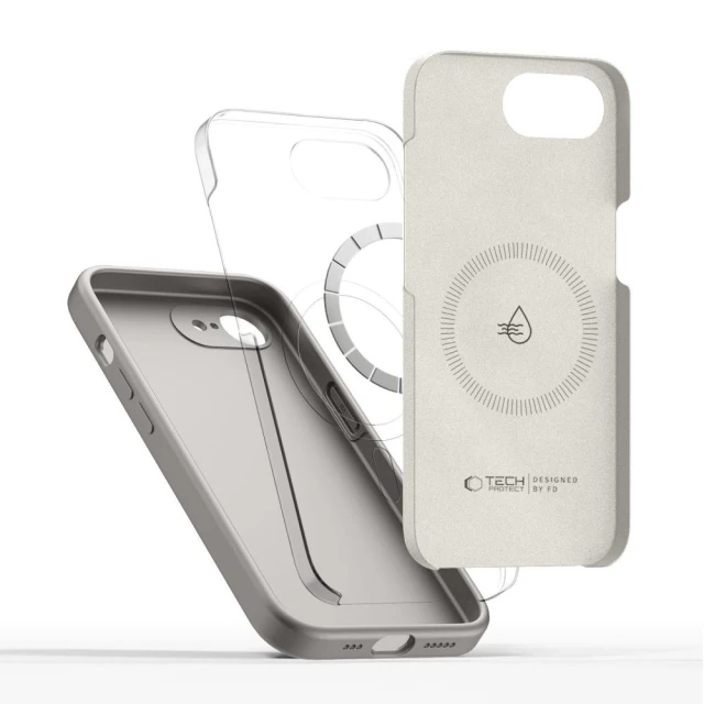 Чохол Tech-Protect Silicone для iPhone 16e / 17e Stone Grey with MagSafe (5906302392766)