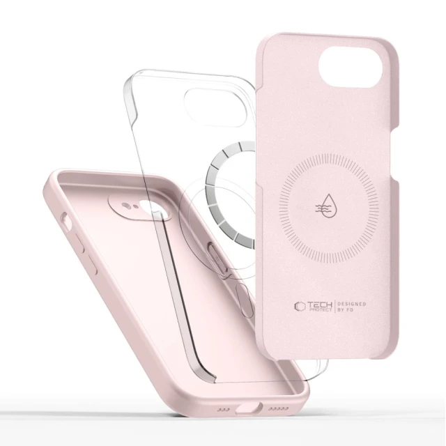 Чохол Tech-Protect Silicone для iPhone 16e / 17e Pink Pearl with MagSafe (5906302392773)