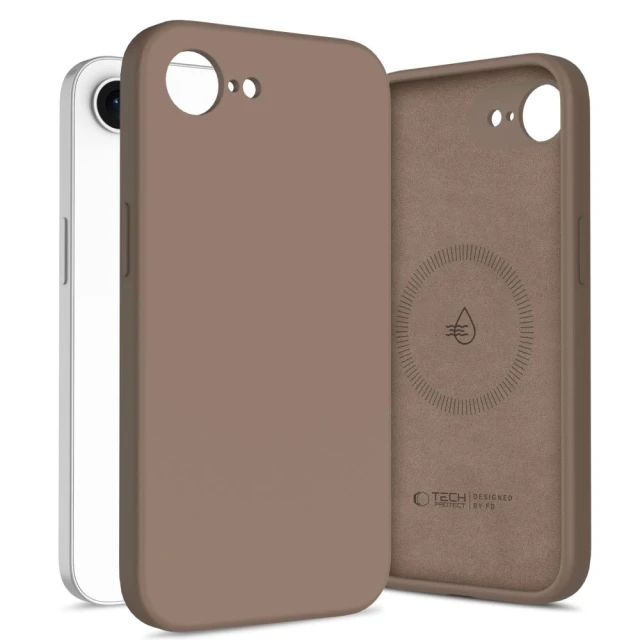 Чехол Tech-Protect Silicone для iPhone 16e / 17e Chocolate Brown with MagSafe (5906302392780)