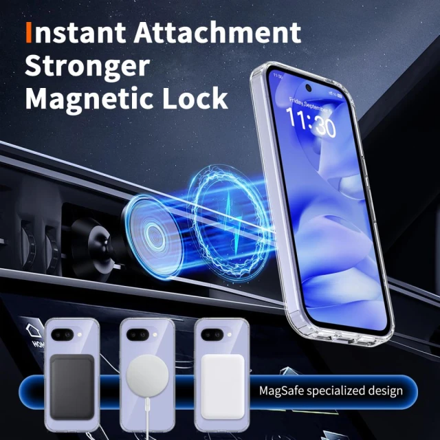 Чохол Tech-Protect Flexair Hybrid для Google Pixel 10a Clear with MagSafe (5906302392810)