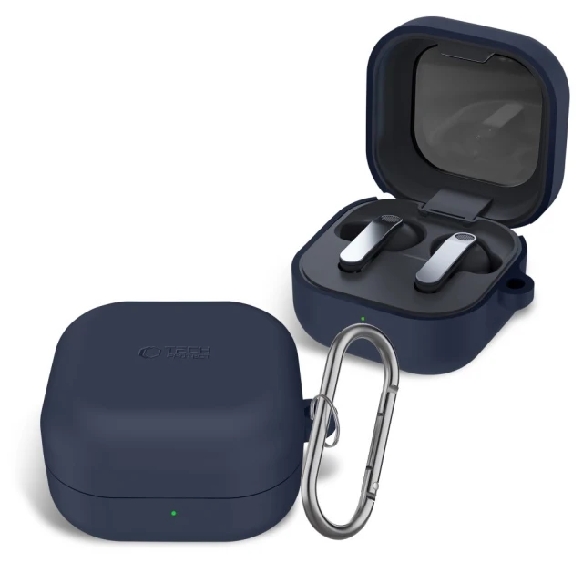 Чехол Tech-Protect Silicone Hook для Samsung Galaxy Buds 4 / 4 Pro Navy Blue (5906302392889)