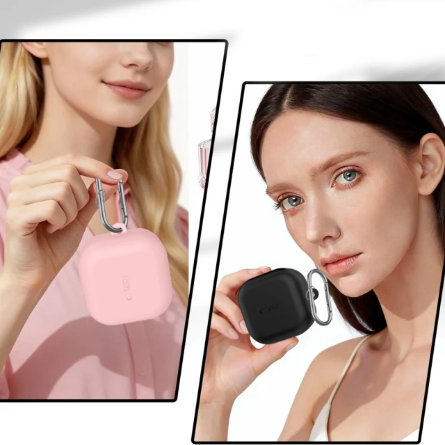 Чохол Tech-Protect Silicone Hook для Samsung Galaxy Buds 4 / 4 Pro Dusty Pink (5906302392896)