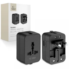 Дорожный адаптер Tech-Protect TA300 Travel Adapter EU / UK / US / AU Black (5906302392919)