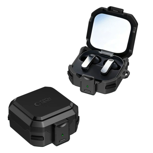 Чохол Tech-Protect Carbonox для Samsung Galaxy Buds 4 / 4 Pro Black with MagSafe (5906302392933)