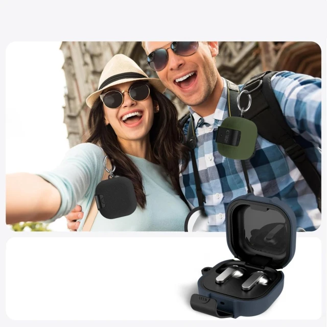Чехол для наушников Tech-Protect Slim Hook для Samsung Galaxy Buds 4 / 4 Pro Black (5906302392940)