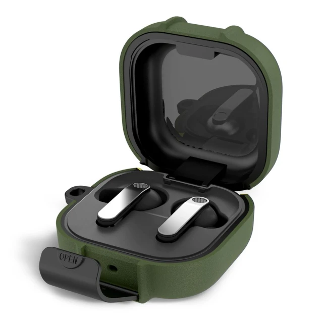 Чохол для навушників Tech-Protect Slim Hook для Samsung Galaxy Buds 4 / 4 Pro Olive Green (5906302392957)