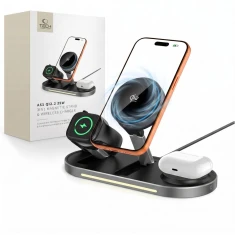 Бездротова зарядка Tech-Protect A51 ArcticBoost 3in1 Magnetic 25W Qi2.2 Black with MagSafe (5906302392988)