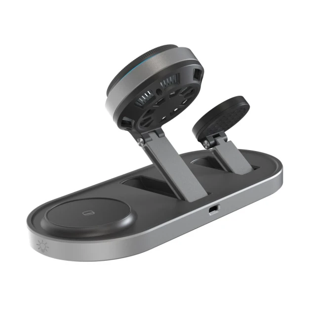 Бездротова зарядка Tech-Protect A51 ArcticBoost 3in1 Magnetic 25W Qi2.2 Black with MagSafe (5906302392988)