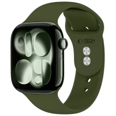 Ремешок Tech-Protect Silicone для Apple Watch Ultra 3/2/1 49 mm | Series 11/10 46 mm | Series 9/8/7/6/5/4/SE 45 mm | 44 mm Olive Green (5906302398782)