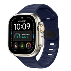 Ремешок Tech-Protect Silicone Line для Apple Watch Series 11/10 46 mm | Series 9/8/7/6/5/4/SE 45 mm | 44 mm | Ultra 3/2/1 49 mm Atlantic Blue (5906302
