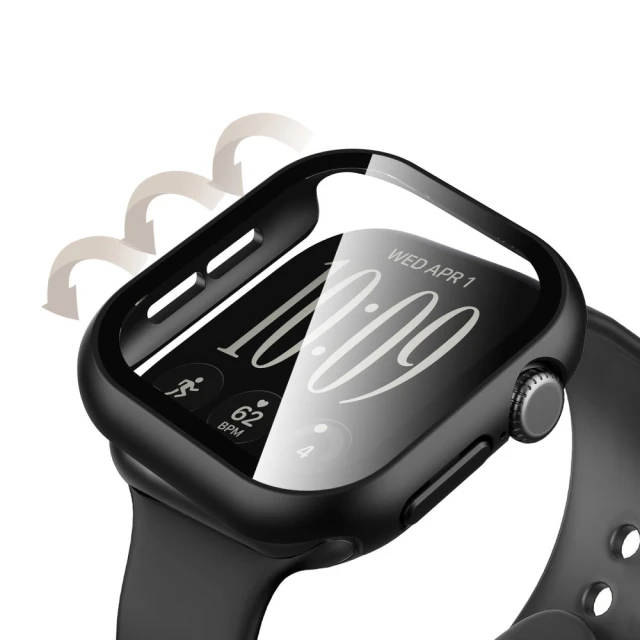 Чехол Tech-Protect Defense для Apple Watch 12 46 mm Black & Clear (2 pack) (5906302399055)