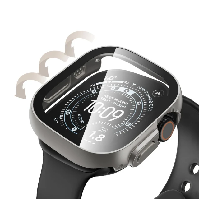 Чохол Tech-Protect Defense для Apple Watch Ultra 4 | 3 | 2 | 1 49 mm Titanium & Clear (2 pack) (5906302399123)
