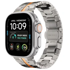 Ремінець Tech-Protect Stainless для Apple Watch Ultra 3/2/1 49 mm | Series 11/10 46 mm | Series 9/8/7/6/5/4/SE 45 mm | 44 mm Titanium/Orange (59063023