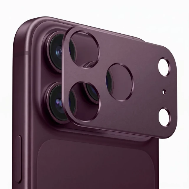 Захисне скло для камери Tech-Protect Camalloy Fit+ для iPhone 18 Pro Max Burgundy (5906302399406)