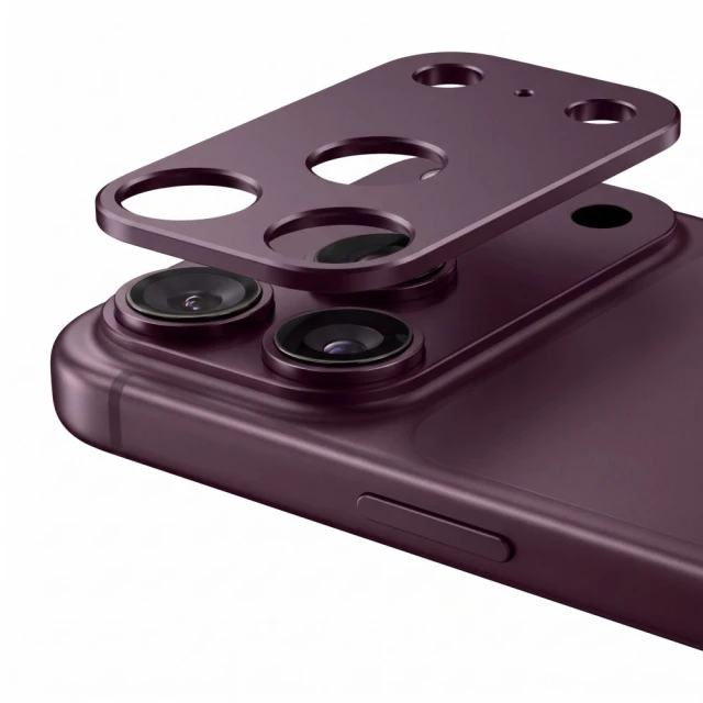 Захисне скло для камери Tech-Protect Camalloy Fit+ для iPhone 18 Pro Max Burgundy (5906302399406)
