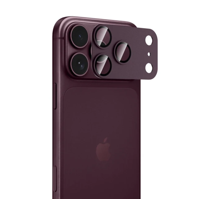 Защитное стекло для камеры Tech-Protect Camfull Fit+ для iPhone 18 Pro Max Burgundy (5906302399512)