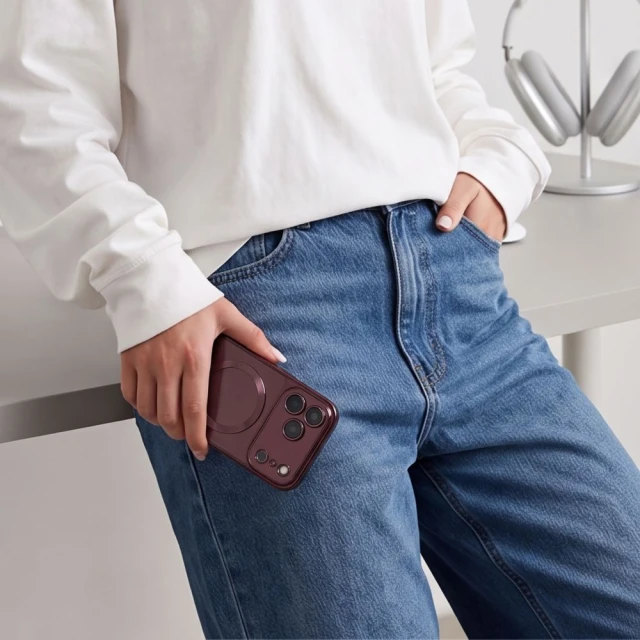 Чехол Tech-Protect MagFlex для iPhone 18 Pro | 17 Pro Shiny Burgundy (5906302399567)