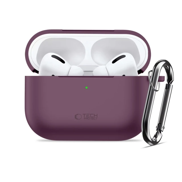 Чохол Tech-Protect Silicone Hook для AirPods Pro 3 Burgundy (5906302399741)