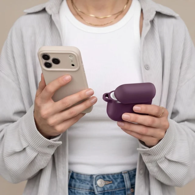 Чохол Tech-Protect Silicone Hook для AirPods Pro 3 Burgundy (5906302399741)