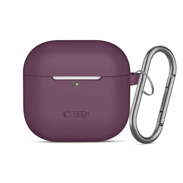 Чехол Tech-Protect Silicone Hook для AirPods 4 | 5 Burgundy (5906302399758)