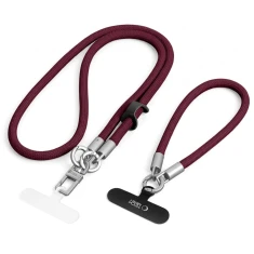 Аксесуар Tech-Protect C10S Rope Crossbody & Wrist Burgundy (5906302399765)