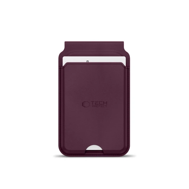 Магнітний картхолдер Tech-Protect MagWallet Stand MagSafe з RFID Burgundy (5906302399789)