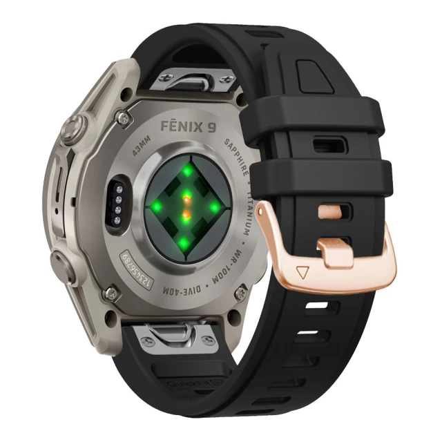 Ремінець Tech-Protect Silicone для Garmin Fenix 9 Pro | 9 | 8 | 7S | 6S Pro | 6S | 5S Plus | 5S (43 mm) Black (5906302399864)