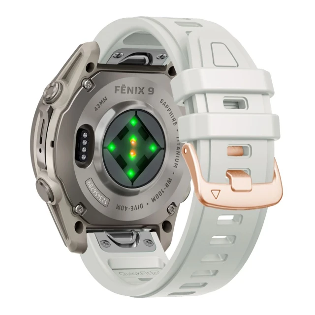 Ремінець Tech-Protect Silicone для Garmin Fenix 9 Pro | 9 | 8 | 7S | 6S Pro | 6S | 5S Plus | 5S (43 mm) Grey (5906302399871)