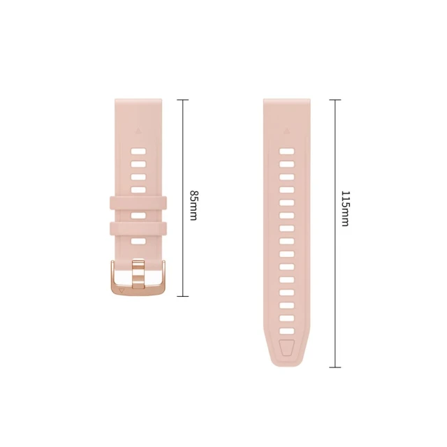 Ремінець Tech-Protect Silicone для Garmin Fenix 9 Pro | 9 | 8 | 7S | 6S Pro | 6S | 5S Plus | 5S (43 mm) Pink (5906302399888)