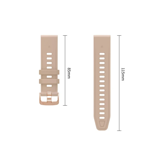 Ремінець Tech-Protect Silicone для Garmin Fenix 9 Pro | 9 | 8 | 7S | 6S Pro | 6S | 5S Plus | 5S (43 mm) Brown (5906302399895)