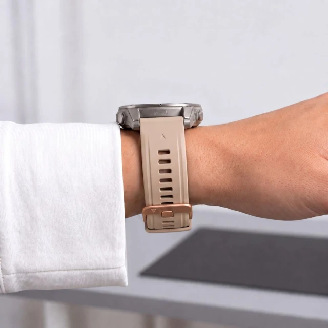 Ремінець Tech-Protect Silicone для Garmin Fenix 9 Pro | 9 | 8 | 7S | 6S Pro | 6S | 5S Plus | 5S (43 mm) Brown (5906302399895)