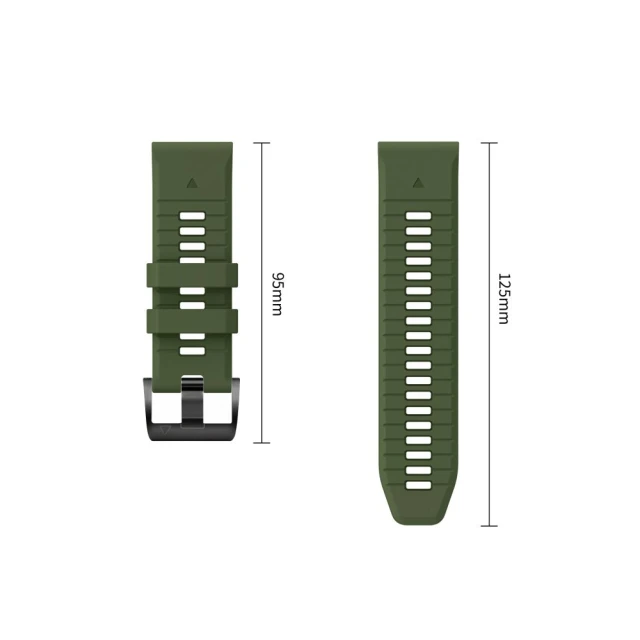 Ремінець Tech-Protect Silicone для Garmin Fenix 9 Pro | 9 | E | 8 Pro | 8 | 7 | 6 Pro | 6 | 5 (47 mm) Green (5906302399925)