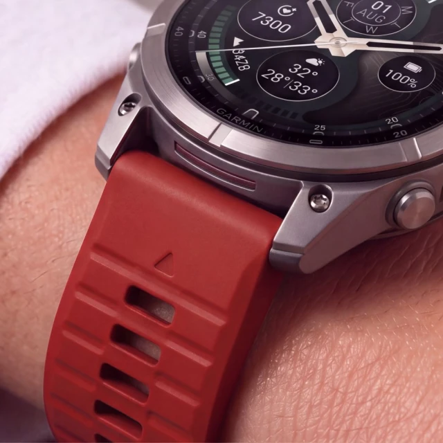 Ремешок Tech-Protect Silicone для Garmin Fenix 9 Pro | 9 | E | 8 Pro | 8 | 7 | 6 Pro | 6 | 5 (47 mm) Red (5906302399932)