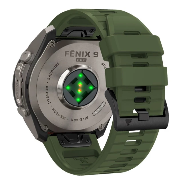 Ремінець Tech-Protect Silicone для Garmin Fenix 9 Pro | 9 | E | 8 Pro | 8 | 7 | 6 Pro | 6 | 5 (51 mm) Green (5906302399987)