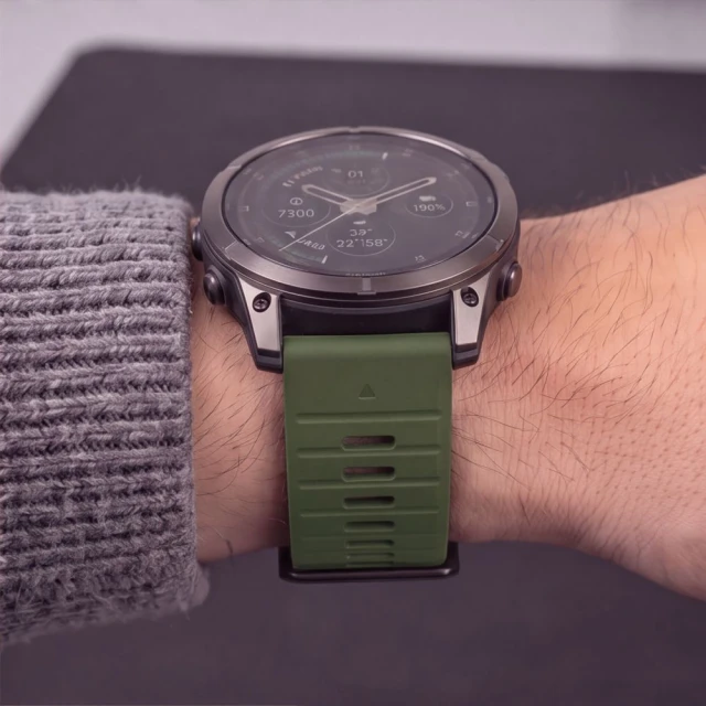 Ремінець Tech-Protect Silicone для Garmin Fenix 9 Pro | 9 | E | 8 Pro | 8 | 7 | 6 Pro | 6 | 5 (51 mm) Green (5906302399987)
