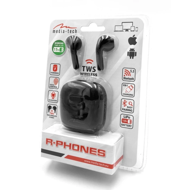 Навушники Media-Tech MT3589K Bluetooth Black (5906453135892)