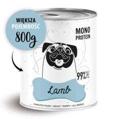 Вологий корм для собак PAKA ZWIERZAKA Pepe Lamb з ягням 800 г (5906638169827)