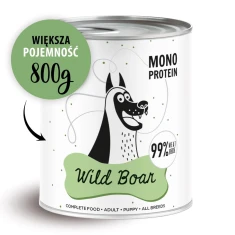 Вологий корм для собак PAKA ZWIERZAKA Pepe Wild Boar з дичиною 800 г (5906638169896)