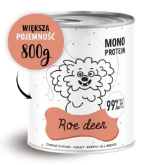 Вологий корм для собак PAKA ZWIERZAKA Pepe Roe Deer з косулею 99% 800 г (5906638169902)
