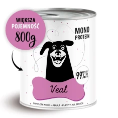 Вологий корм для собак PAKA ZWIERZAKA Pepe Veal з телятиною 99% 800 г (5906638169919)