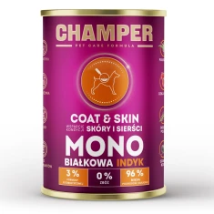 Вологий корм для собак CHAMPER Coat&Skin монобілковий з лососем 400 г (5906647642526)