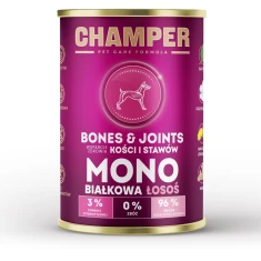 Вологий корм для собак CHAMPER Bones&Joints монобілковий з лососем 400 г (5906647642595)