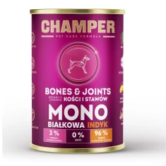 Вологий корм для собак CHAMPER Bones&Joints монобілковий з індичкою 400 г (5906647642625)